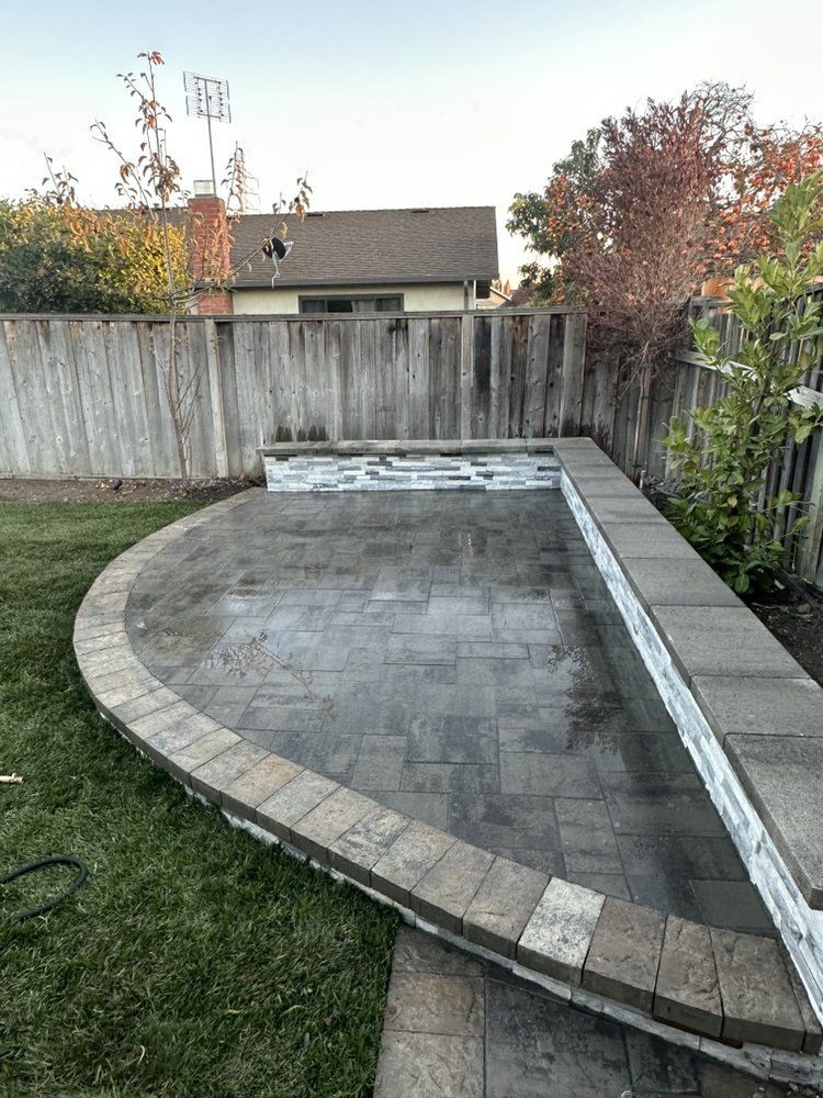 we do pavers, concrete, and retaining walls 
